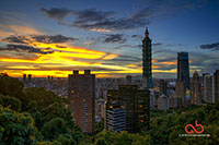 Taipei sunset in HDR