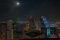 Moon Over Kuala Lumpur. Taken with Nikon D800E, Nikon 24-85mm, HDR 9 Exposures